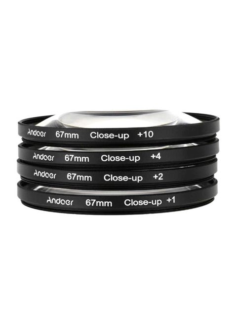 Macro Close-Up Lens Filter Set 6.7cm Black/Clear