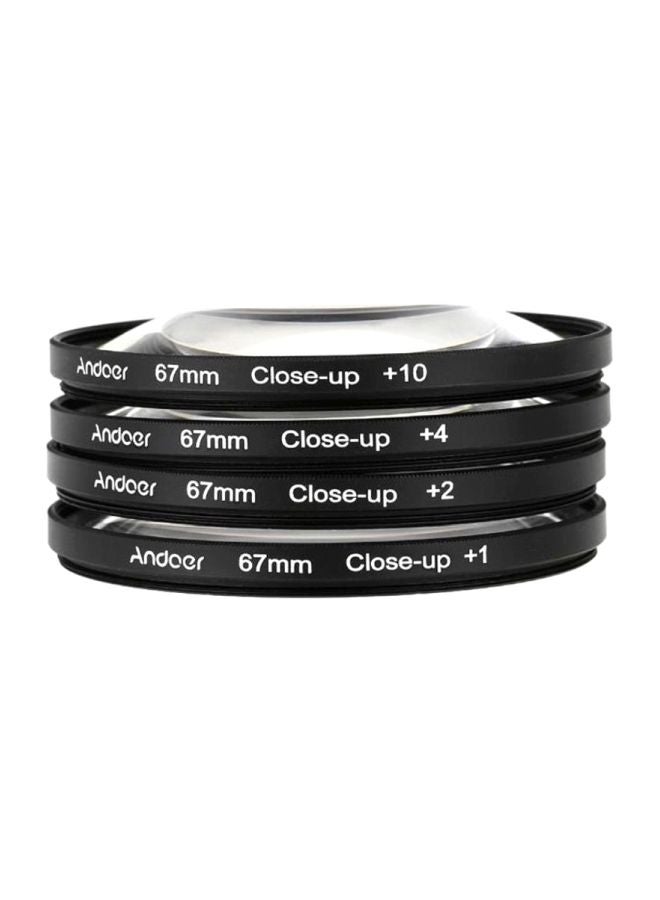ANDOER Macro Close-Up Lens Filter Set 6.7cm Black/Clear  - Image 1
