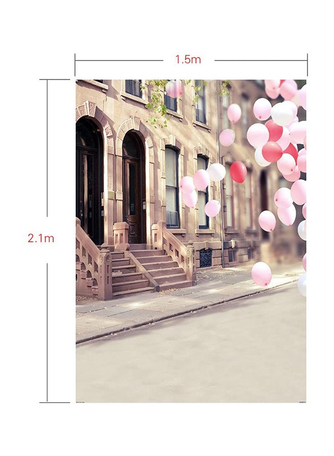 ANDOER Street Graffiti Photography Background Beige/Pink/Black - Image 2