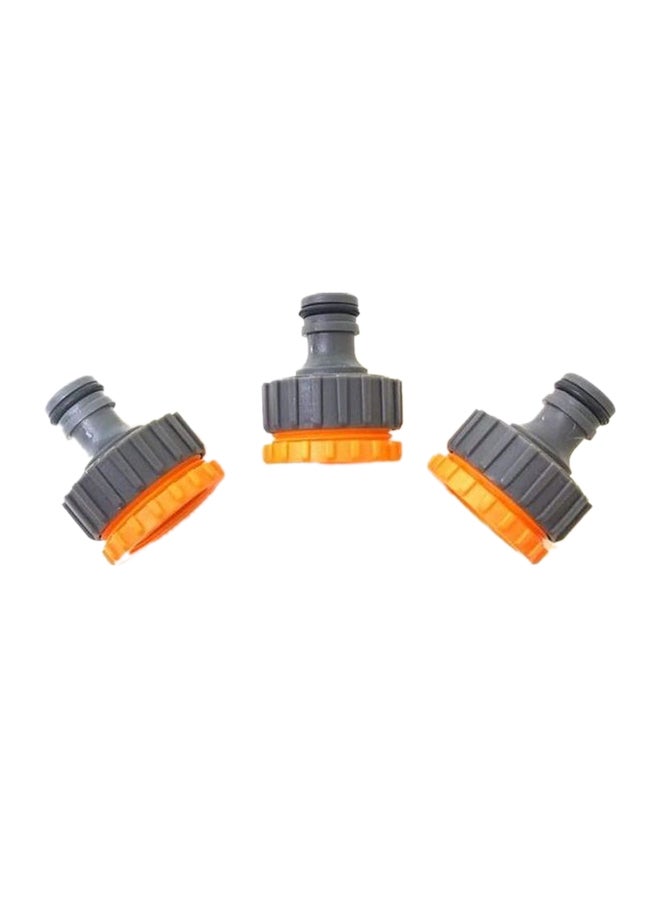 3-Piece Hose Tap Connector Orange/Grey - Image 1