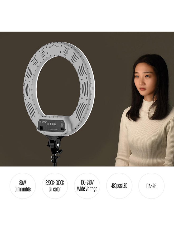 ANDOER LED Photography Ring Light With Accessories White/Black/Orange - Image 4