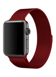 MARGOUN Milanese Loop Band For Apple Watch 38/40mm Red  - Image 2