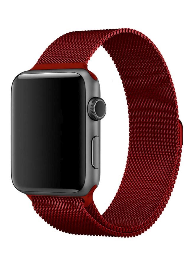 MARGOUN - Milanese Loop Band For Apple Watch 38/40mm Red - Image 1