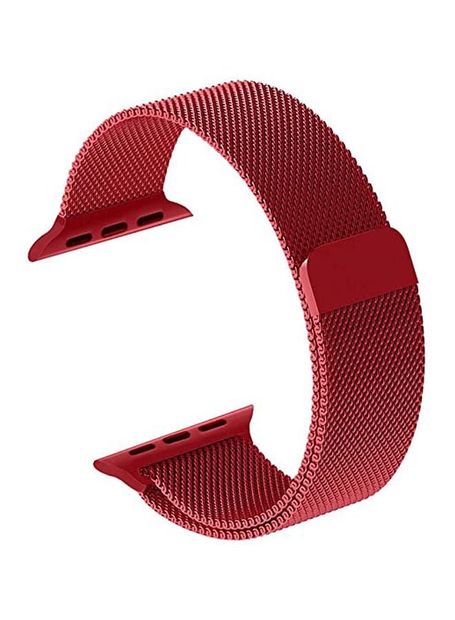 MARGOUN - Milanese Loop Band For Apple Watch 38/40mm Red - Image 1
