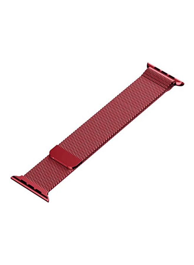 MARGOUN - Milanese Loop Band For Apple Watch 38/40mm Red - Image 1