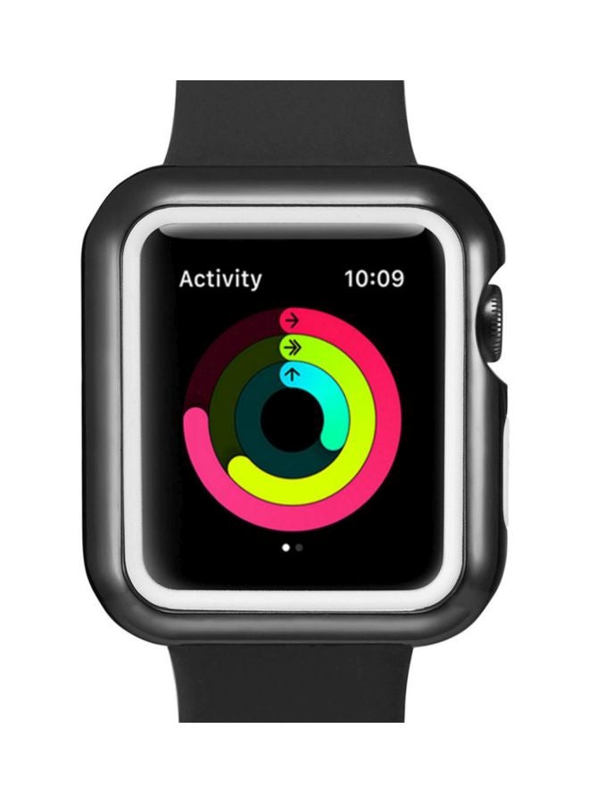 Voberry Protective Bumper Case Cover For Apple Watch Series 3 42mm Gunmetal/White - Image 2