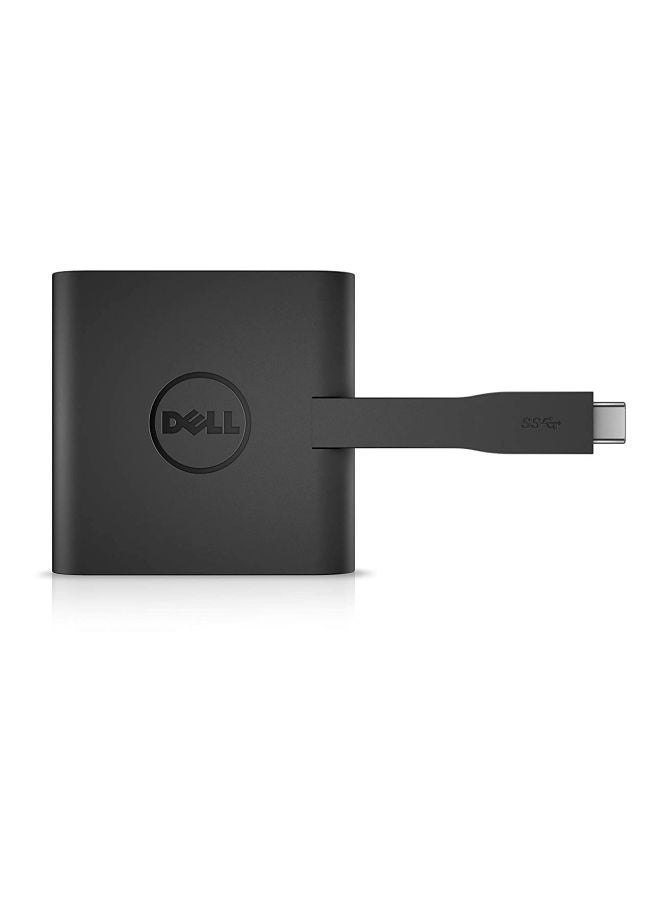 DELL - USB-C To HDMI/VGA/Ethernet Adapter Black - Image 1