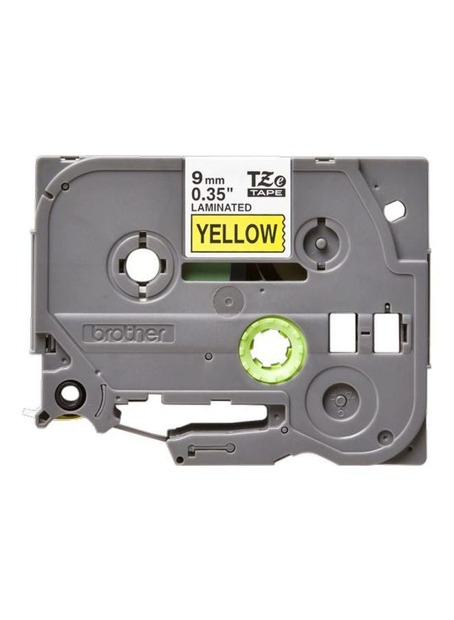 Brother P-touch TZe-621 9mm x 8m Black on Yellow Laminated Labelling Tape Yellow/Black - Image 3