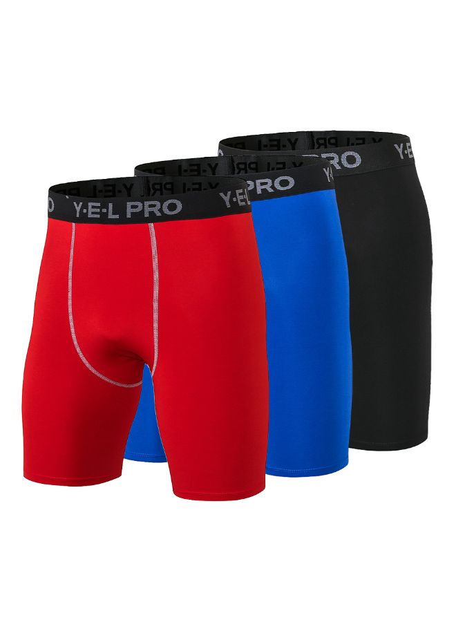 3 Pack Stretchable Tights Red/Black/Blue - Image 1