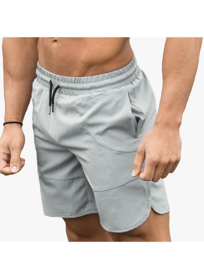 شورت جيد التهوية وسريع الجفاف لتمارين اللياقة البدنية رمادي - Image 1