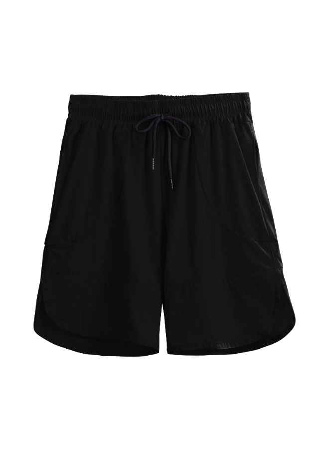 Breathable Fitness Quick Drying Shorts Black - Image 2