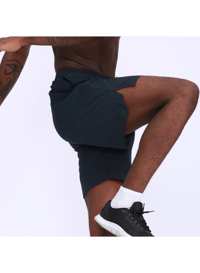 2-In-1 Fitness Running Shorts Grey  - Image 3