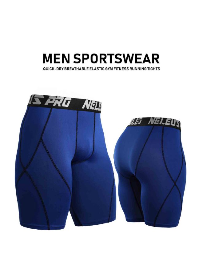 3 Pack Compression Tights Black/Grey/Blue - Image 3
