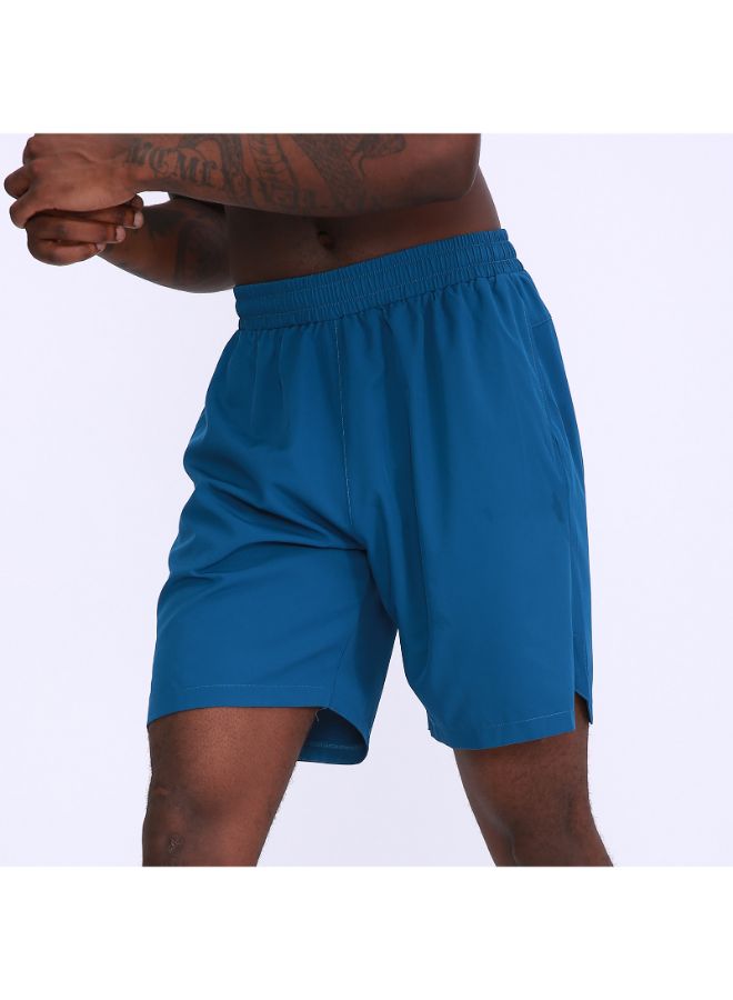 Breathable Fitness Quick Drying Shorts Blue - Image 3