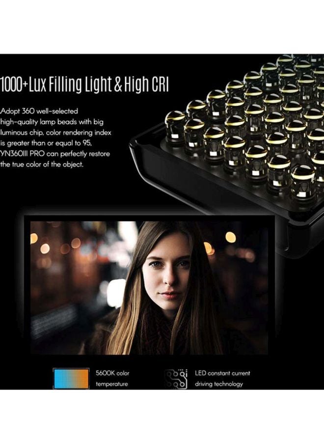 YONGNUO RGB  LED Video Light With Remote Control Black/White  - Image 5