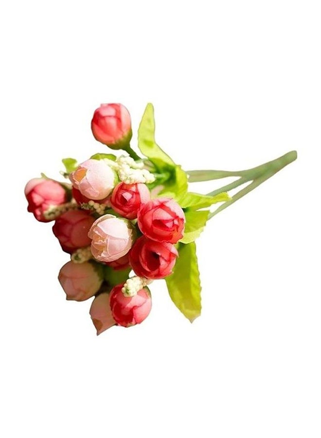 سابو زهرة سبرينج بيرل صناعية وردي/ أخضر 22سم