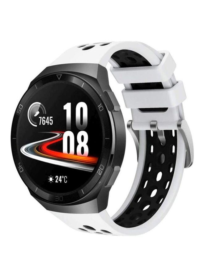 S-Color Silicone Replacement Band For Huawei Watch GT2e White/Black  - Image 2