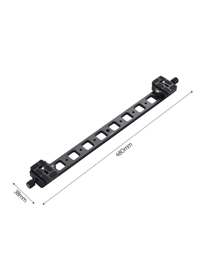 ANDOER PU-480 Extended Double QR Quick Release Plate Camera Bracket Track Slider For Tripod Ballhead Black  - Image 4