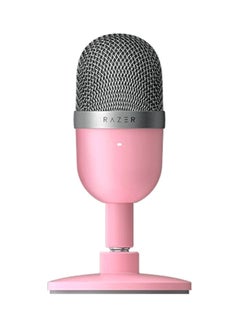 Razer Seiren Mini USB Condenser Microphone: for Streaming and Gaming on PC - Professional Recording Quality - Precise Supercardioid Pickup Pattern - Tilting Stand - Shock Resistant - Quartz Pink