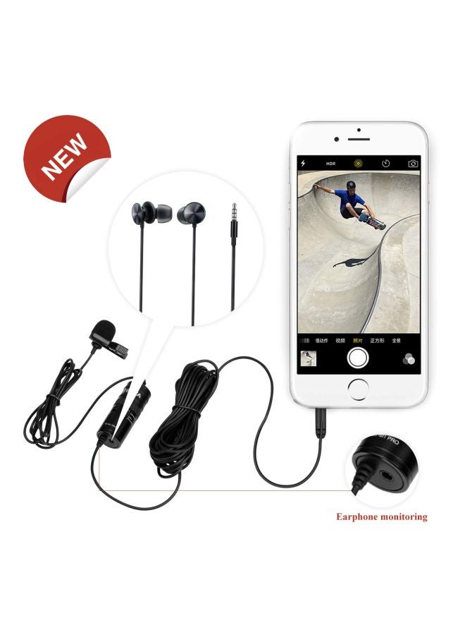 Omni Directional Lavalier Mic With Heaphone Socket M1 Pro BY-M1 PRO Black - v1617461985/N41397915A_2