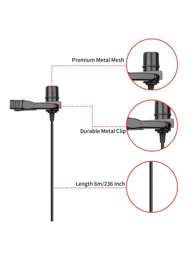 Omni Directional Lavalier Mic With Heaphone Socket M1 Pro BY-M1 PRO Black - v1617461985/N41397915A_3