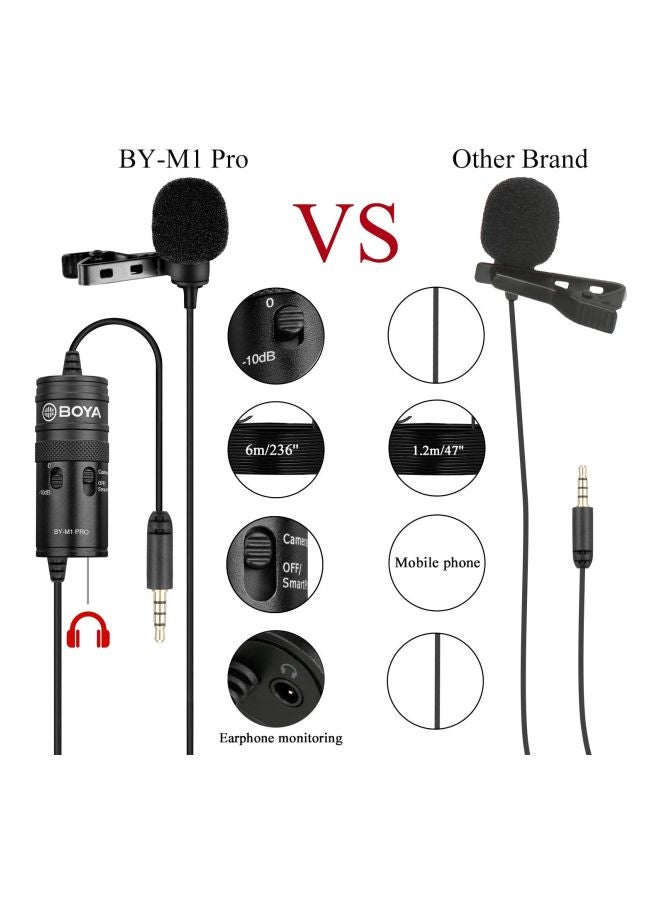 Omni Directional Lavalier Mic With Heaphone Socket M1 Pro BY-M1 PRO Black - v1617461985/N41397915A_4