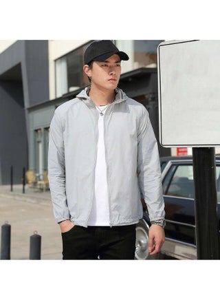 Summer UV Sunshine Windproof Waterproof Coat Grey - v1617462158/N45046420V_1