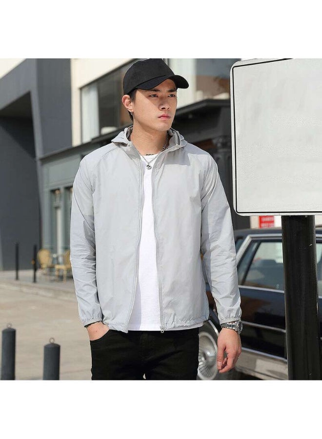 Summer UV Sunshine Windproof Waterproof Coat Grey - Image 1