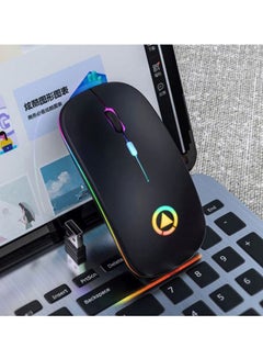 Beauenty Wireless Rechargeable Gaming Mouse With USB Receiver Black/Yellow/Blue  - Image 3