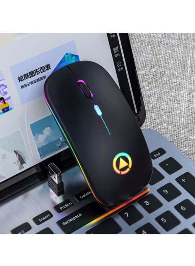 Beauenty Wireless Rechargeable Gaming Mouse With USB Receiver Black/Yellow/Blue - Image 3