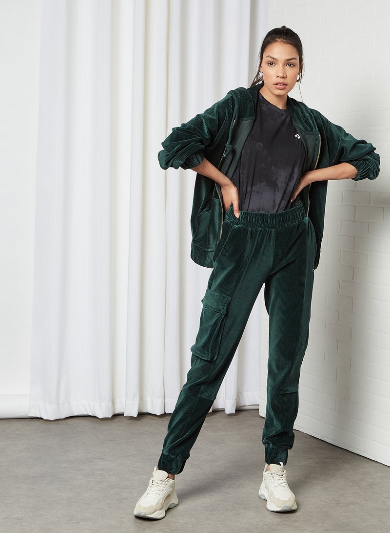 CRIMINAL DAMAGE - Shaggy Textured Oversize Pants Khaki - Image 1