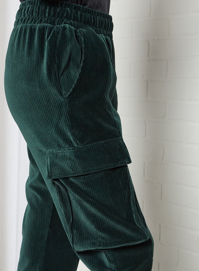 CRIMINAL DAMAGE - Shaggy Textured Oversize Pants Khaki - Image 1