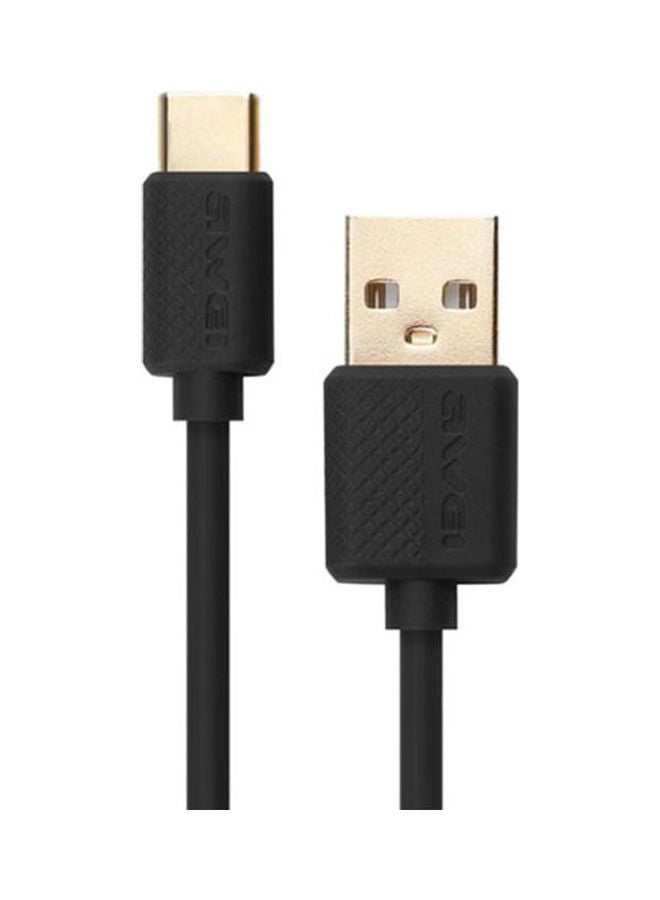Awei USB Type-C Data Transfer Cable Black - Image 1