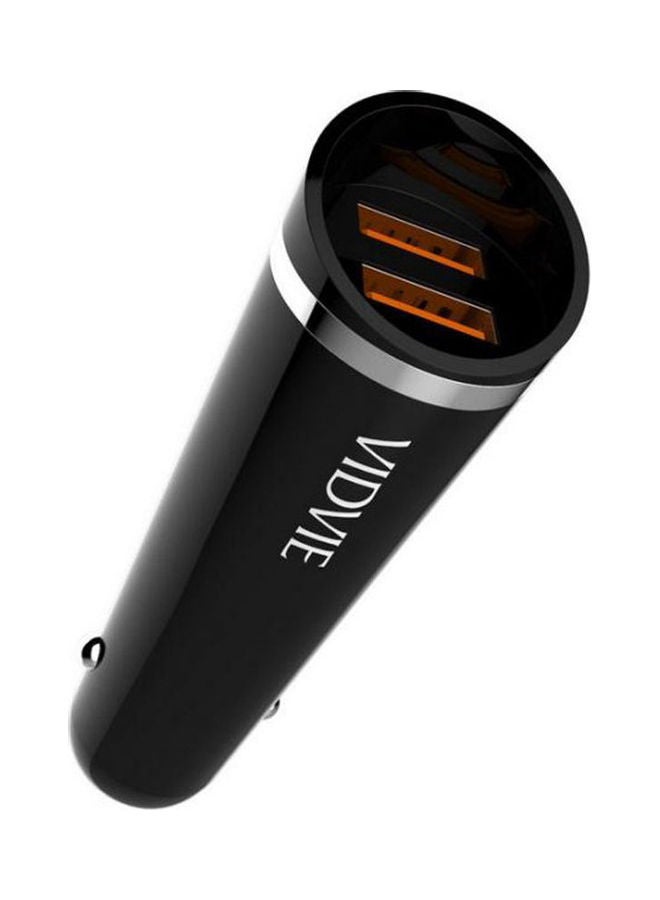 فيدفي Fast Car Charger Fashion Style With Iphone Cable 2.4A Black - Image 1