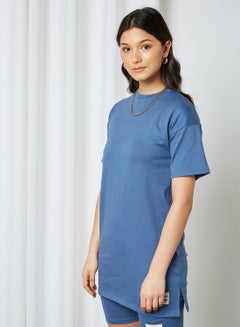Sivvi x GenM Short Sleeve T-Shirt Type Dress Blue  - Image 3
