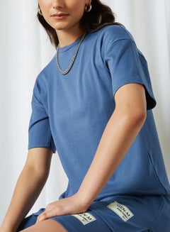 Sivvi x GenM Short Sleeve T-Shirt Type Dress Blue  - Image 4