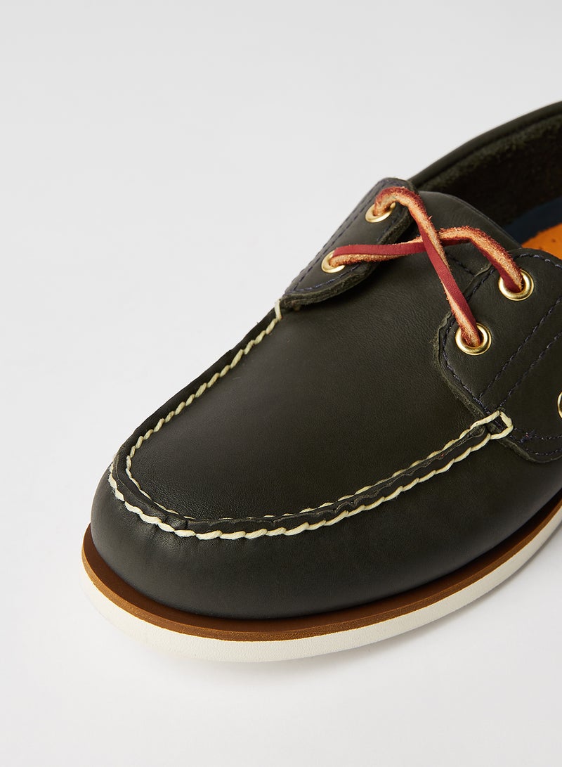 Timberland - Classic 2 Eye Boat Shoes Black/Brown - Image 1