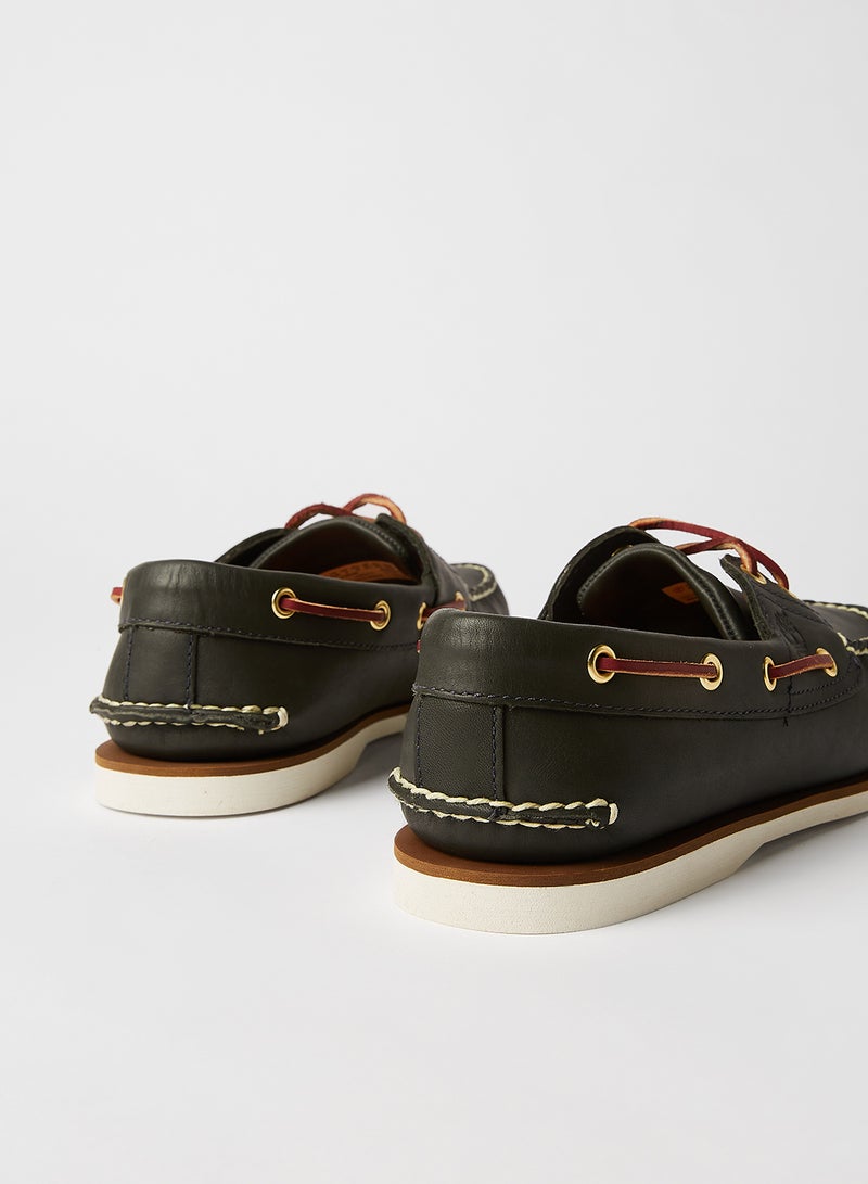 Timberland - Classic 2 Eye Boat Shoes Black/Brown - Image 1