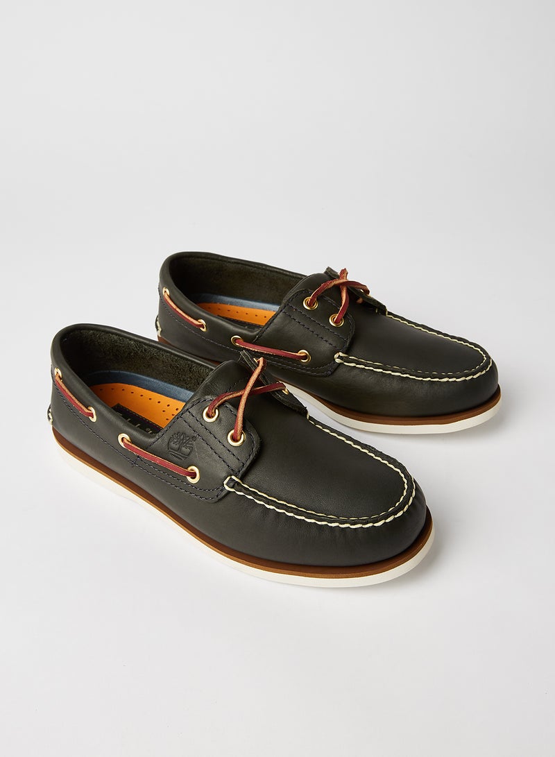 Timberland - Classic 2 Eye Boat Shoes Black/Brown - Image 1