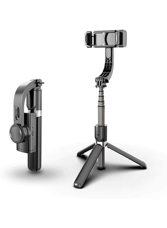 إنتاج عصا سيلفي L08 للهواتف الذكية، بحامل مثبت و أداة جيمبال التي تسمح بالدوران. أسود - Image 1