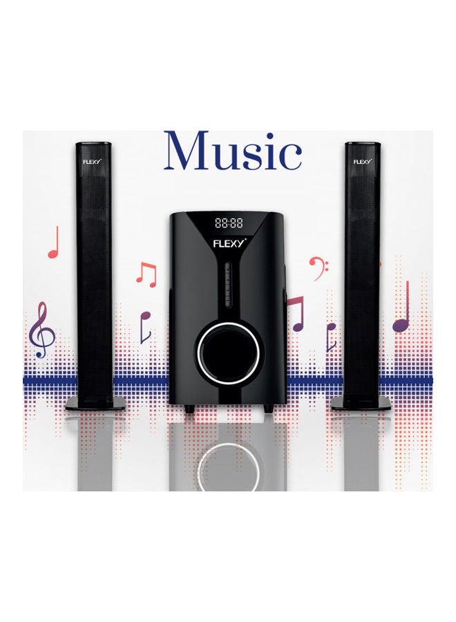 Flexy - 2.1 Channel Home Theater System With Remote HQ80HM Black - Image 1