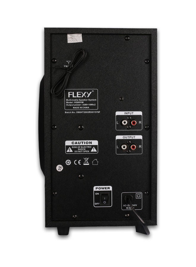Flexy - 2.1 Channel Home Theater System With Remote HQ80HM Black - Image 1