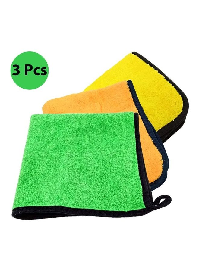 3-Piece High Quality Two Sided Micro Fiber Cleaning Cloth for Car - Image 1