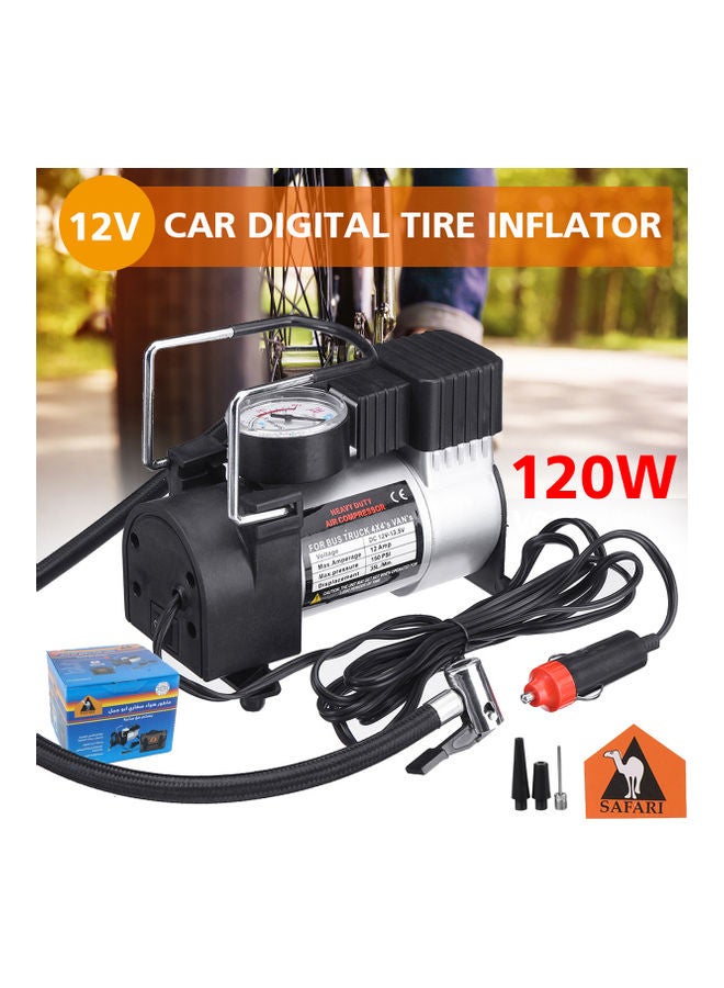 Safari Car Air Compressor Portable Metal Single Cylinder Auto Inflator Pump - Image 2