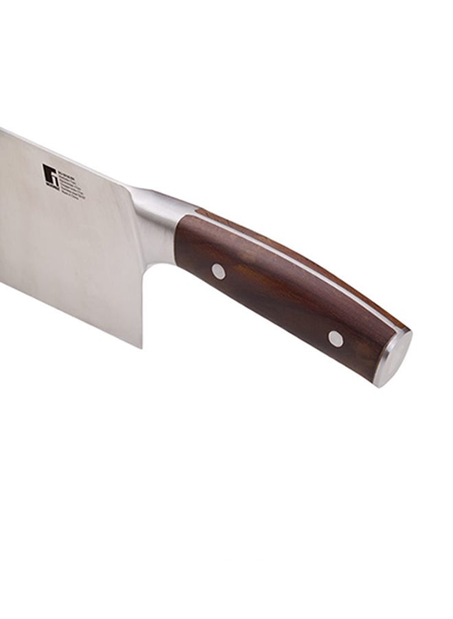 BERGNER - Wolfsburg Chopper Knife Wooden Handle Brown/Silver 17cm - Image 1