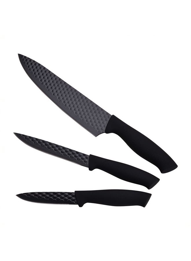 BERGNER 3-Piece Stuttgart Knife Set Black Chef Knife 20.5 Inch, Utility Knife 5.3 Inch, Paring Knife 3.8inch - Image 2