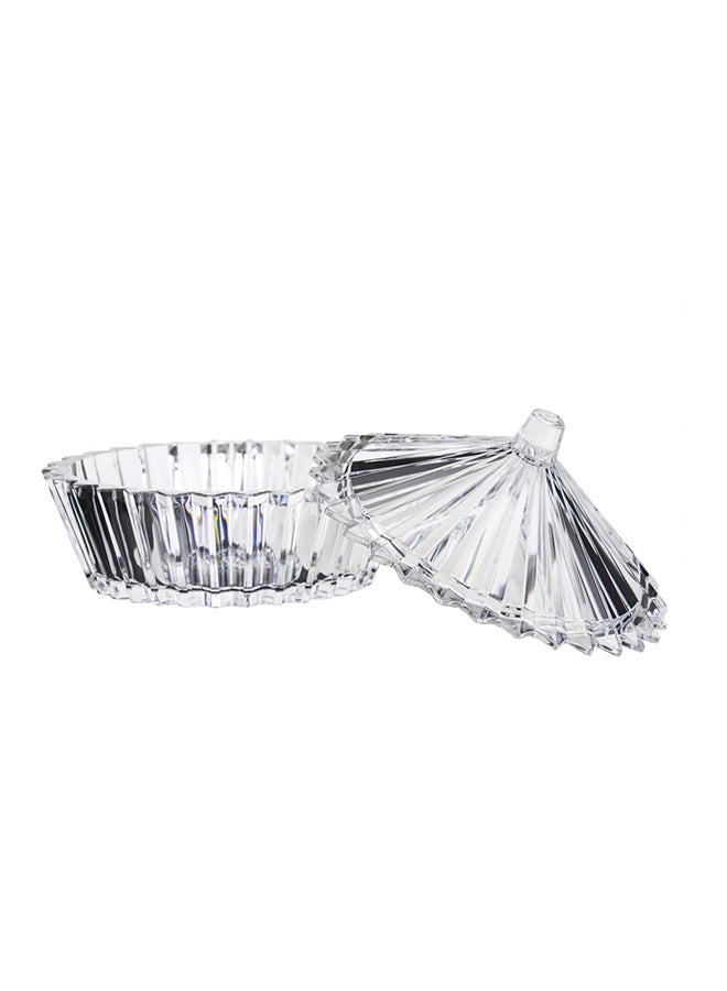 AZAD Homeware Sun Shape Candy Bowl With Lid Clear 18x14cm  - Image 3