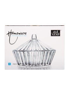 AZAD Homeware Sun Shape Candy Bowl With Lid Clear 18x14cm  - Image 4