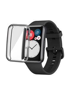 FITME 3-Pieces of Full Cover for Huawei Watch Fit 5x4x1.20cm Clear/Grey/Black  - Image 2