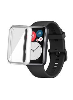 FITME 3-Pieces of Full Cover for Huawei Watch Fit 5x4x1.20cm Clear/Grey/Black  - Image 4